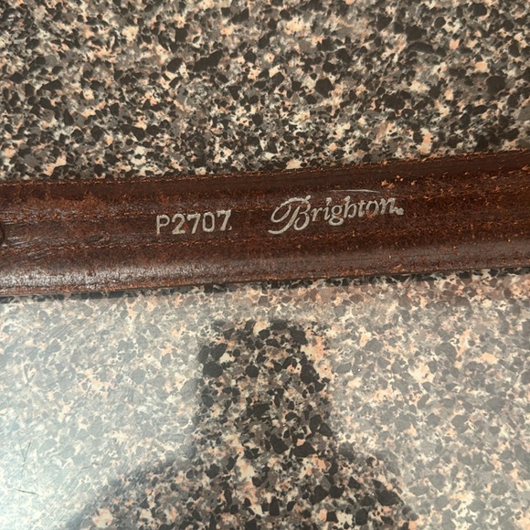 Brighton brown leather belt - Picture 7 of 10